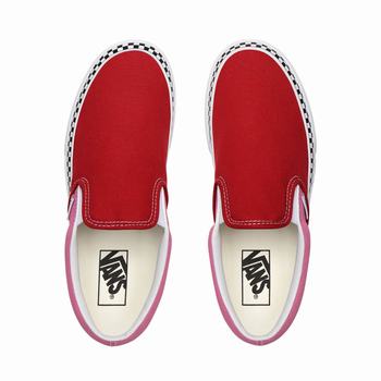 Damske Tenisky Na Platforme Vans 2-Tone Classic Červené/Fuchsie Ruzove VA26YLBMK